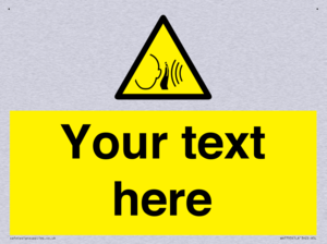 Custom warning sudden loud noise